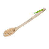 EcoTools Cepillo de baño de cerdas suaves, cepillo de ducha de mango largo, exfoliante suave para la espalda y el cuerpo