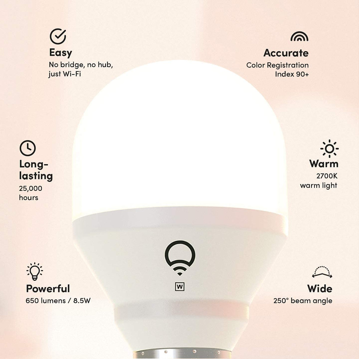 LIFX blanco, tornillo Edison E26 (paquete de 2) - DIGVICE MX