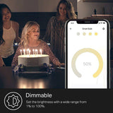 Bombillas inteligentes Kasa que funcionan con Alexa y Google Home, bombilla LED inteligente regulable, A19, 9 W, 800 lúmenes, blanco suave (2700 K), CRI≥90, WiFi 2,4 Ghz solamente, no requiere concentrador, paquete de 4 (KL110P4) - DIGVICE MX