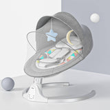 Bioby  - Columpio para bebés, cinturón de seguridad de cinco puntos, pantalla táctil Bluetooth/control remoto para bebé con altavoz de música, portátil motorizado con 5 velocidades de columpio (gris) - DIGVICE MX
