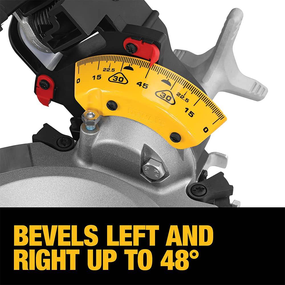 Sierra ingletadora DEWALT, doble bisel, compuesto, 12 pulgadas, 15 amperios (DWS716) - DIGVICE MX