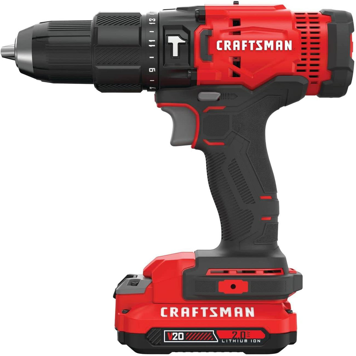 CRAFTSMAN Taladro de martillo inalámbrico de 20 V Max, batería y cargador incluido (CMCD711D1) - DIGVICE MX