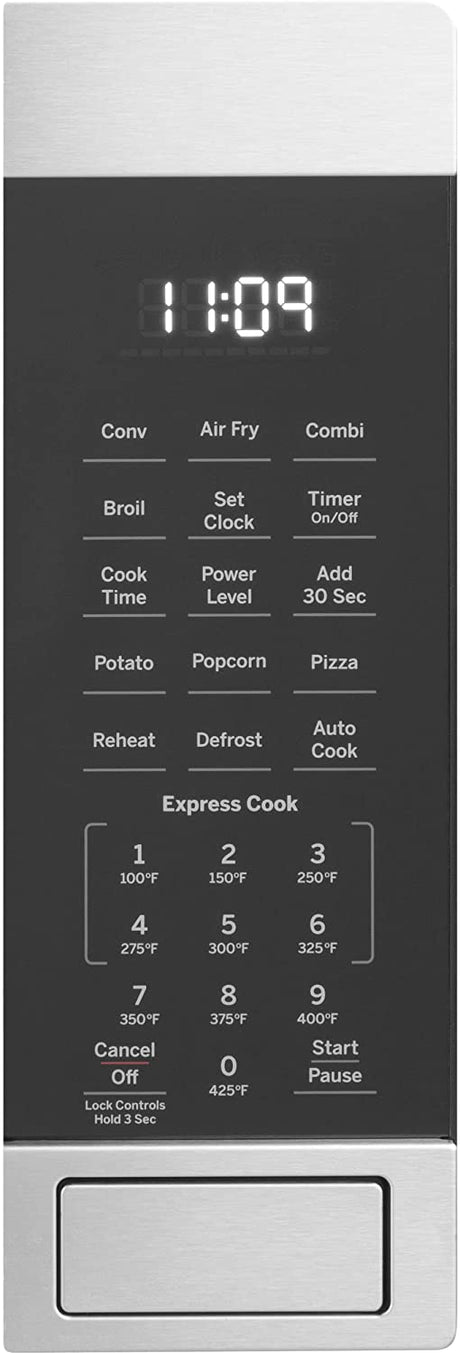 GE  - Horno de microondas 3 en 1 para encimera | completo con freidora de aire, asador y modo de convección | Capacidad de 1,0 pies cúbicos, 1050 vatios | Esenciales de cocina para la encimera o el dormitorio | Acero inoxidable - DIGVICE MX