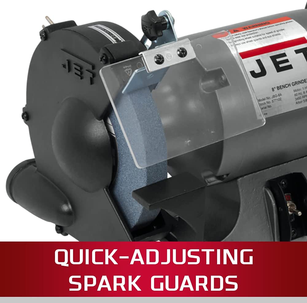 JET JBG-8B, amoladora de banco de 8 pulgadas, 1HP, 115V 1PH (577102) - DIGVICE MX