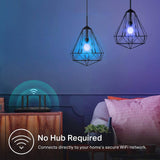 Kasa Bombillas inteligentes , bombillas WiFi inteligentes regulables que cambian a todo color compatibles con Alexa y Google Home, A19, 9 W 800 lúmenes, solo 2,4 Ghz, no requiere concentrador, paquete de 2 (KL125P2), multicolor - DIGVICE MX