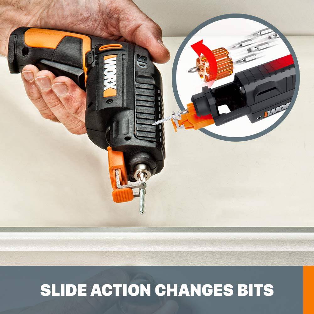 Destornillador eléctrico semiautomático WORX WX255L SD con portatornillos - DIGVICE MX