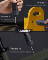 HOTO NEX O1 PRO - Juegos de destornilladores de 3,6 V, destornillador eléctrico, destornillador inalámbrico todo en uno, 3 pares de torsión con 12 puntas largas de acero S2 de 2 pulgadas, lámpara LED sin sombras - DIGVICE MX