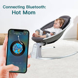 Hot Mom Baby Swing Bluetooth e inteligencia Timing Electric Baby Rocker Múltiples engranajes Ajuste del asiento Silla de bebé (Gris oscuro) - DIGVICE MX