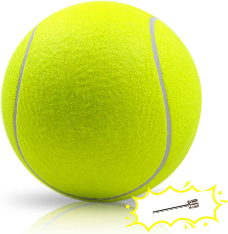 Pelota de tenis para perros Banfeng gigante de 9,5 ", juguetes grandes para mascotas, divertidos deportes al aire libre, pelota para perros, regalo con agujas de inflado - DIGVICE MX