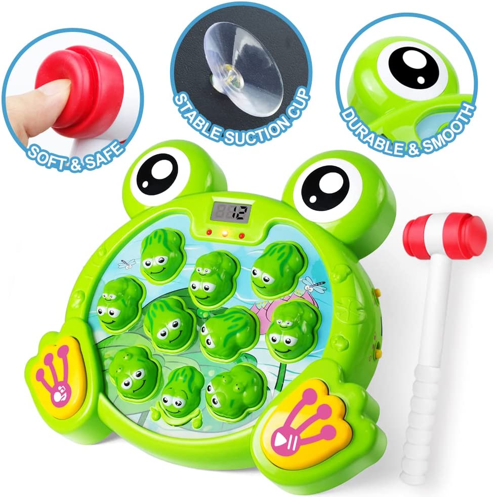 YEEBAY Juego interactivo Whack A Frog, aprendizaje, activo, juguete de desarrollo temprano - SG_B07QRRTYBL_VR3