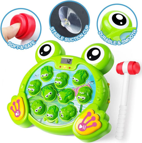 YEEBAY Juego interactivo Whack A Frog, aprendizaje, activo, juguete de desarrollo temprano - SG_B07QRRTYBL_VR3