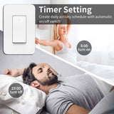 MICMI Interruptor de luz inteligente de 3 vías, compatible con Alexa, Asistente de Google, IFTTT, interruptor de luz WiFi de 3 vías, requiere cable neutro, control remoto de aplicación de configuración de programación, ETL, no requiere concentrador (2) - DIGVICE MX