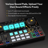 MAONO - Paquete de equipo de podcast-Interfaz de audio-Micrófono de condensador MaonoCaster-Estudio de producción de podcast todo en uno para grabación, transmisión (AME2A)