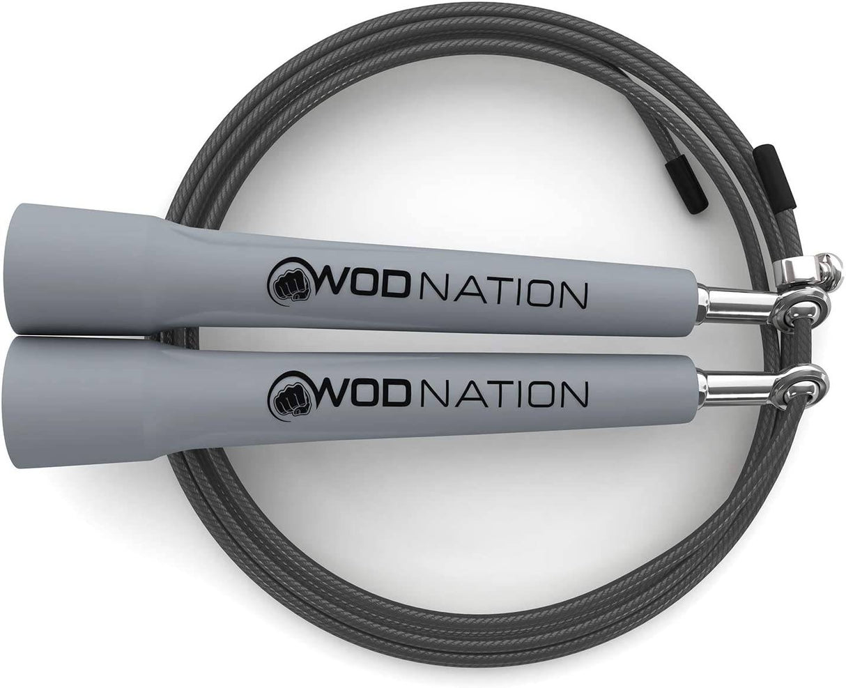 WOD Nation Speed Jump Rope - Cuerdas para saltar increíblemente rápidas - Entrenamiento de resistencia