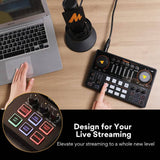 MAONO - Paquete de equipo de podcast-Interfaz de audio-Micrófono de condensador MaonoCaster-Estudio de producción de podcast todo en uno para grabación, transmisión (AME2A)