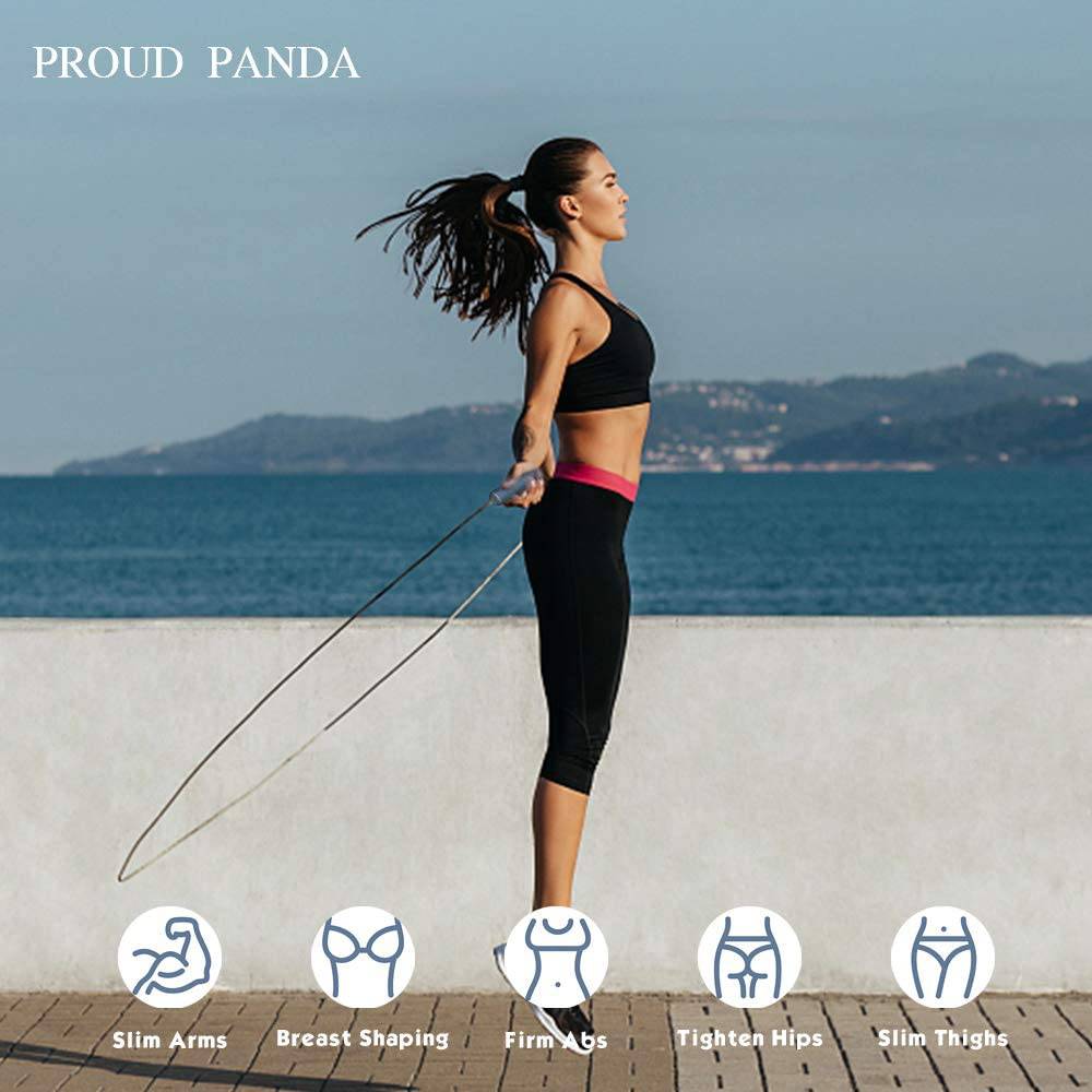 Cuerda de saltar – Cuerda de saltar ajustable para hombres, mujeres y niños  – Cuerda de saltar para ejercicio quema grasa entrenamiento en casa o