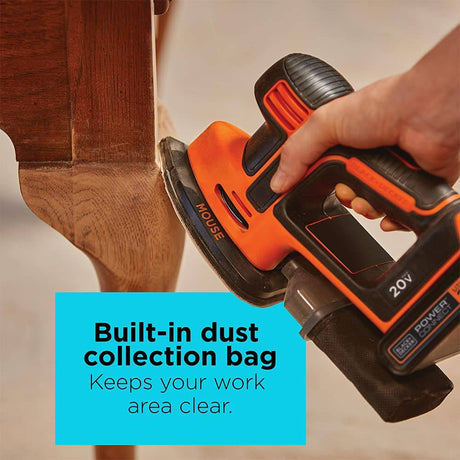 BLACK+DECKER - Lijadora de hojas  20V MAX* (BDCMS20C) - DIGVICE MX