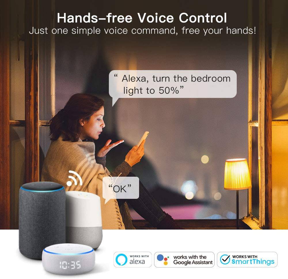 TREATLIFE - Bombillas inteligentes, bombilla LED WiFi, bombilla inteligente regulable funciona con Alexa, Google Home, SmartThings, blanco cálido y blanco frío (2700 K-6500 K), 2,4 Ghz, 800 lm, E26, A19, 9 W, no requiere concentrador - DIGVICE MX