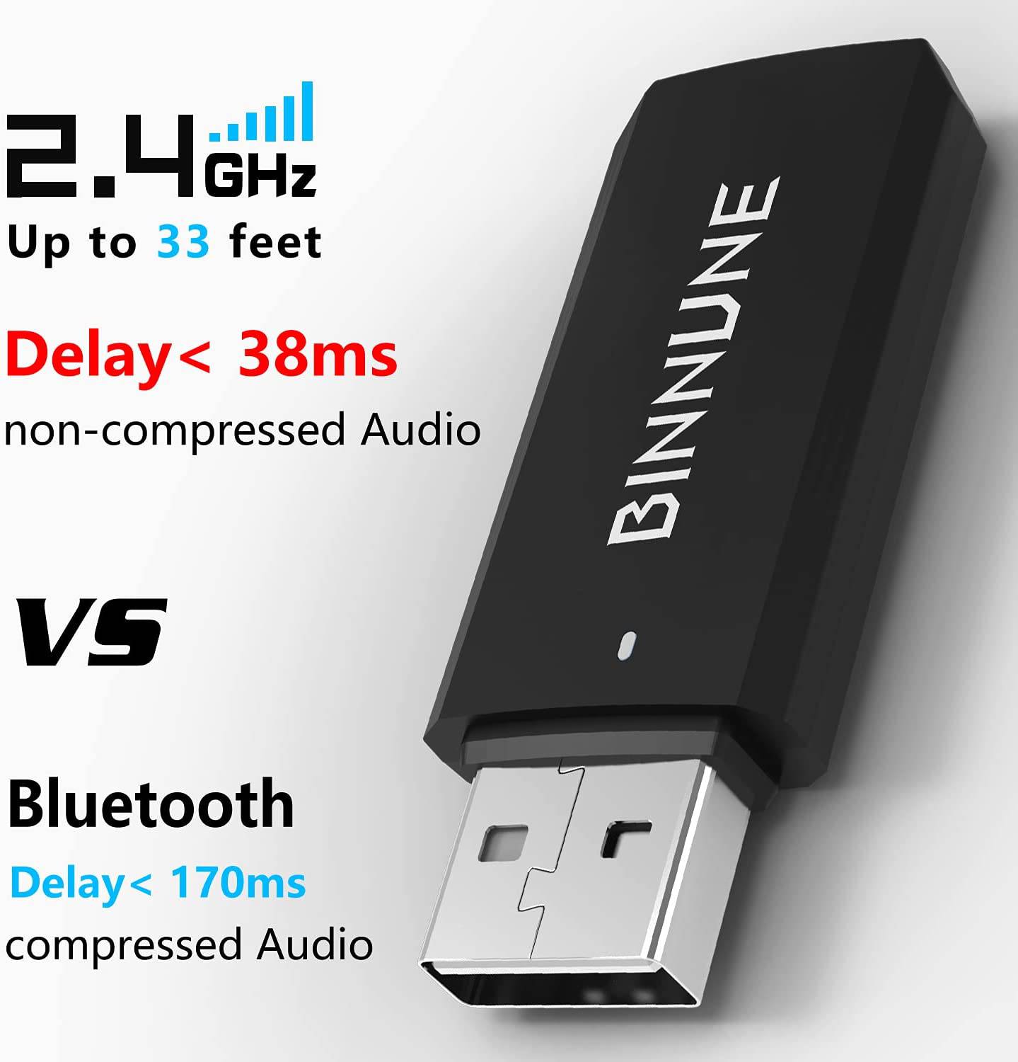 BINNUNE Auriculares inal mbricos para juegos con micr fono para PC