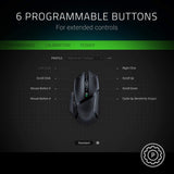Razer Basilisk X Hyperspeed - Ratón inalámbrico para juegos: compatible con Bluetooth e inalámbrico, sensor óptico de 16 K DPI, 6 botones programables, batería de 450 horas, negro clásico