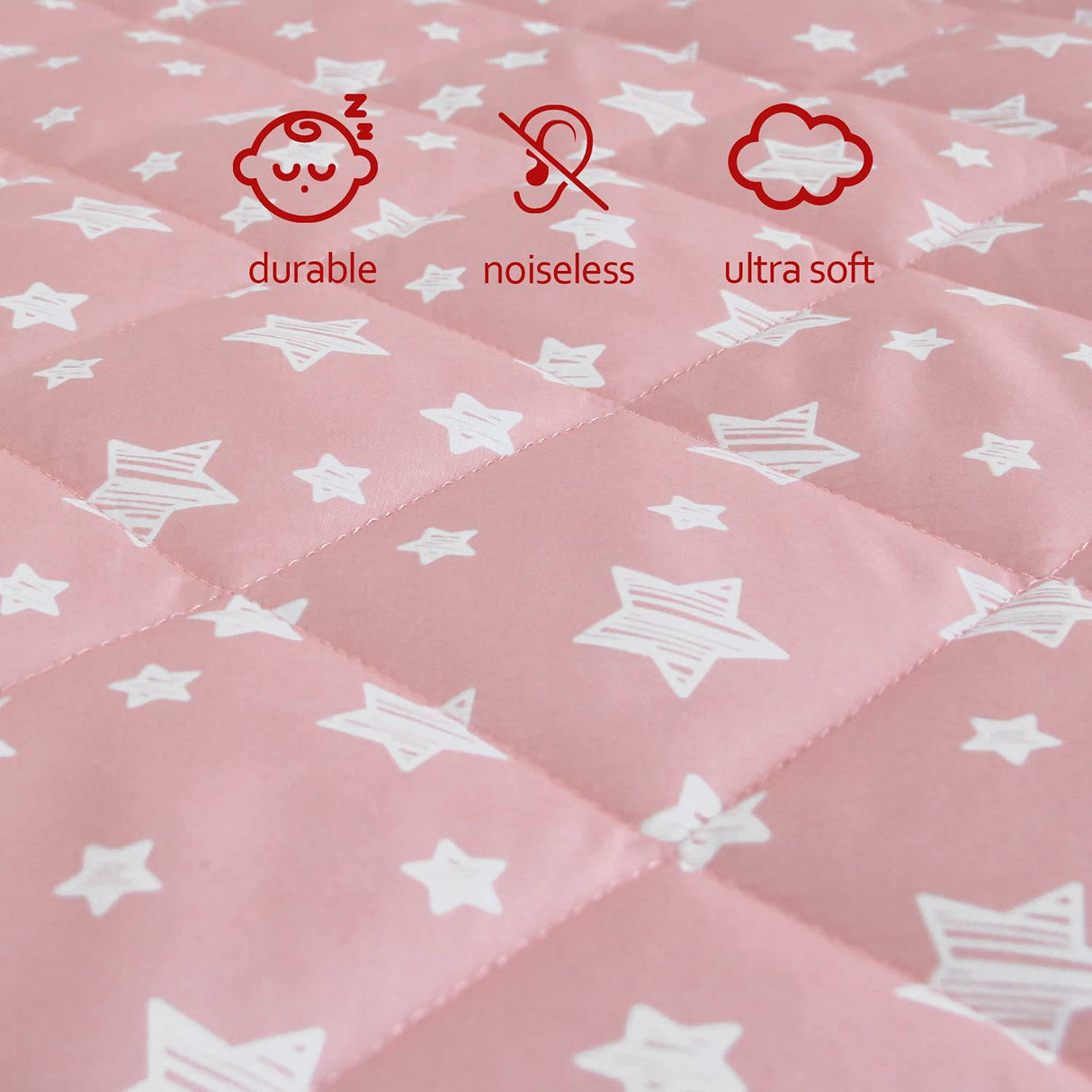 MOONSEA - Funda para colchón Pack and Play, sábanas acolchadas ajustables para niña, sábanas suaves y transpirables para parque de juegos de 39 x 27 x 5 pulgadas, se adapta a Graco Play Yards y colchón plegable (estrella rosa) - DIGVICE MX