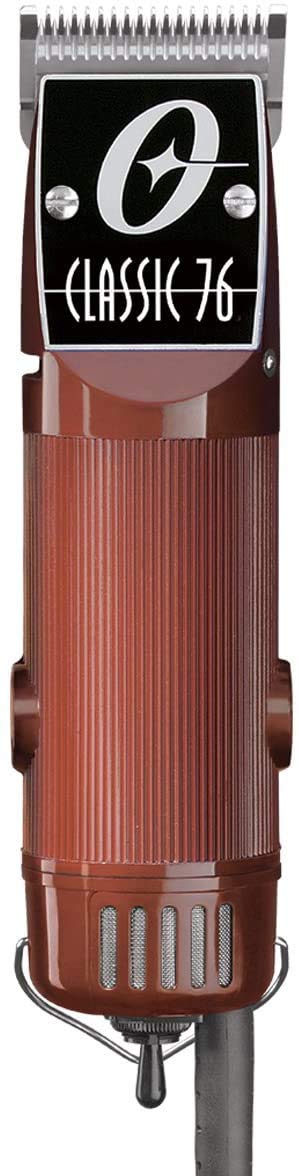 Cortapelos profesional Oster, Classic 76 76076-010 para barberos y corte de pelo con cuchilla desmontable, color burdeos