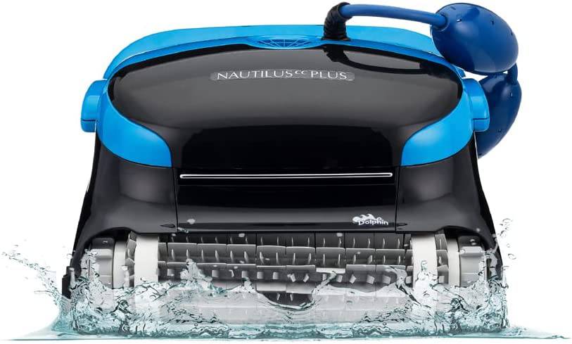 Limpiador robótico de piscina Dolphin Nautilus CC Plus [aspirador] - Ideal para piscinas en el suelo de hasta 50 pies - Succión potente para recoger pequeños desechos - Cartuchos de filtro de carga superior fáciles de limpiar - DIGVICE MX