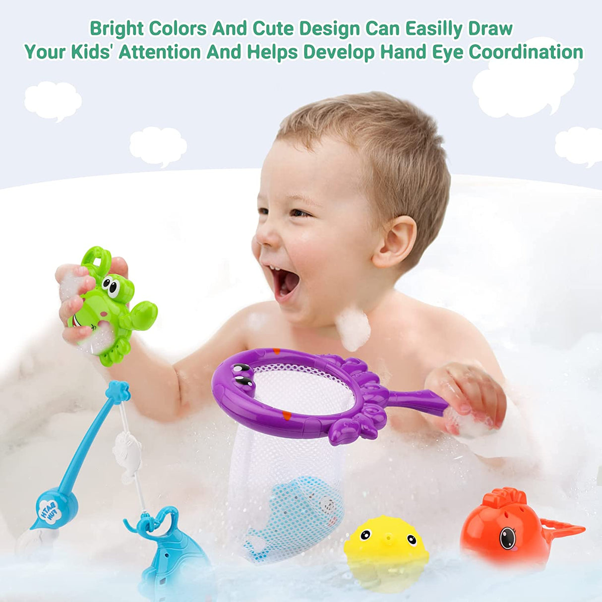 Scumtico Juguetes de agua de chorro flotante para la hora del baño - B09FXZJ4X4