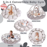 Mallify - Gimnasio de juego grueso y lujoso 5 en 1, gimnasio de actividades de desarrollo basado en etapas convertible y tapete de juego de bebé a niño pequeño - DIGVICE MX