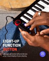 Donner - Controlador de teclado MIDI USB de 25 teclas, Donner N-25 con teclas sensibles a la velocidad y balancín iluminado para iPhone, iPad, Mac y PC, teclado MIDI portátil pequeño