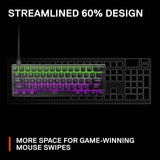 SteelSeries Apex Pro Mini Teclado mecánico para juegos – El teclado más rápido del mundo – Actuación ajustable – Factor de forma compacto del 60 % – RGB – Teclas PBT – USB-C