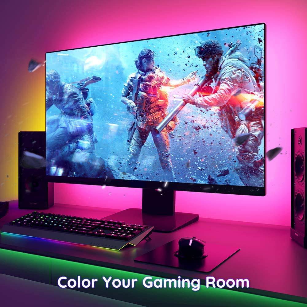 Govee TV LED Backlights, App Control TV LED Light Strip, 7 modos de escena y modo DIY, 6.56FT Fácil instalación USB TV LED Backlights para televisores de 40-60 pulgadas - DIGVICE MX