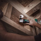 Metabo HPT Taladro en ángulo recto, inalámbrico de 18 V, solo herramienta, sin batería, mandril sin llave de 3/8 pulgadas, luz LED, mango lateral (DN18DSLQ4) - DIGVICE MX