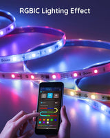 Govee Tira de luces LED impermeables para exteriores, luces inteligentes IP65 de 32.8 pies con control de aplicación, luces RGBIC para exteriores con 64 modos de escena y modo de música - DIGVICE MX
