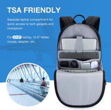 BAGSMART  - Mochila para computadora portátil para hombres y mujeres Mochilas de viaje expandibles para computadora de 17.3 pulgadas con puerto de carga resistente al agua