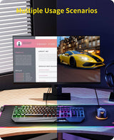 Havit - Combo de teclado y mouse para juegos, teclados de computadora retroiluminados y mouse para juegos RGB, accesorios para juegos Teclado para juegos de PC de 104 teclas con mouse DPI 4800 para Gamer, negro