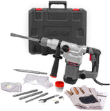 XtremepowerUS Martillo giratorio eléctrico de lujo de 1200 W SDS Plus taladro giratorio mango ajustable broca plana con estuche de transporte - DIGVICE MX