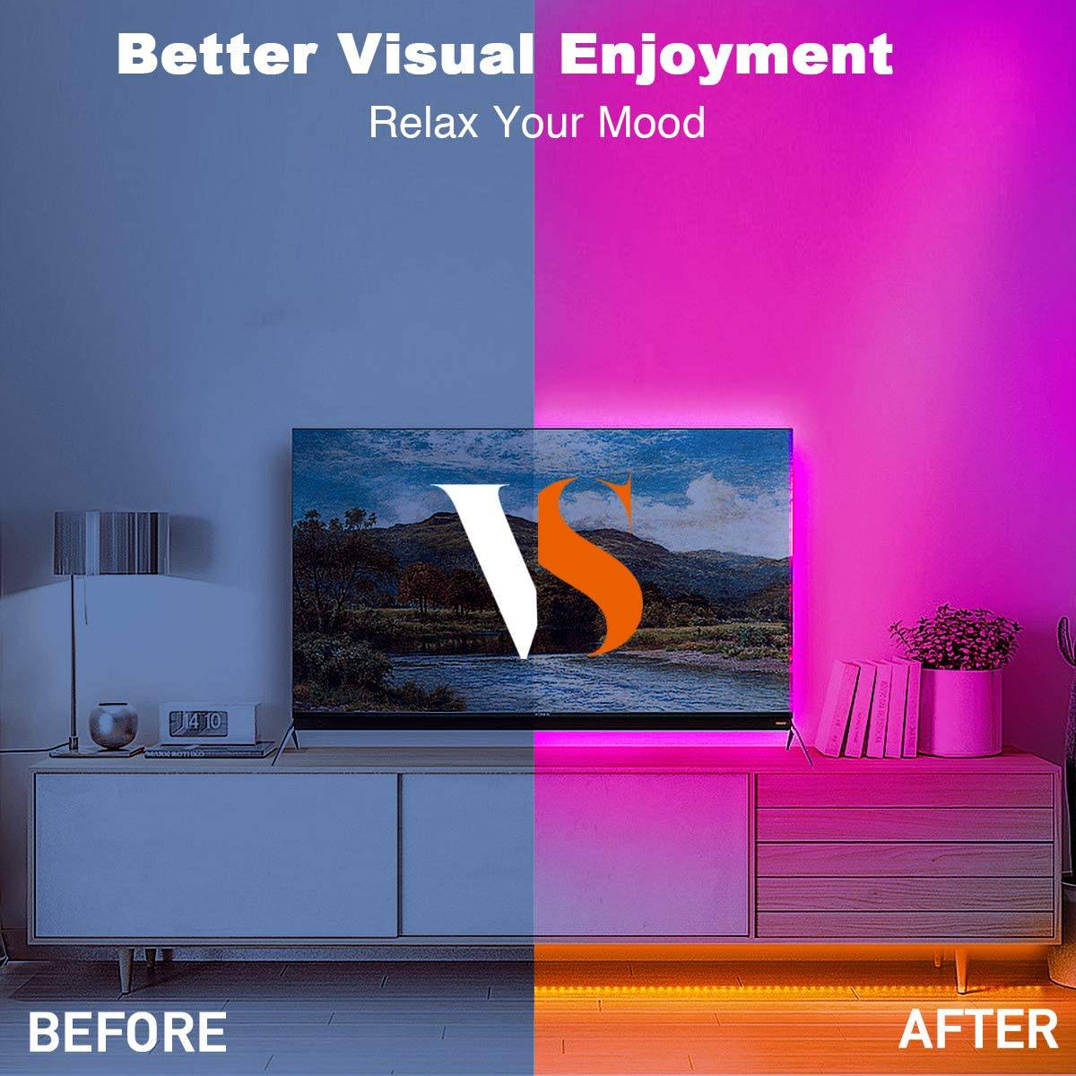 PHOPOLLO Tira de luces LED con Bluetooth de 65.6 pies, 5050 luces LED que cambian de color para dormitorio, decoración de cocina, control de aplicaciones y sincronización de música - DIGVICE MX