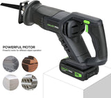 GALAX PRO Sierra alternativa inalámbrica con batería, sierra inalámbrica 20V 2.0Ah, hoja de sierra para madera de 3 piezas de 6 pulgadas y hoja de sierra de metal de 2 piezas de 6 pulgadas - DIGVICE MX