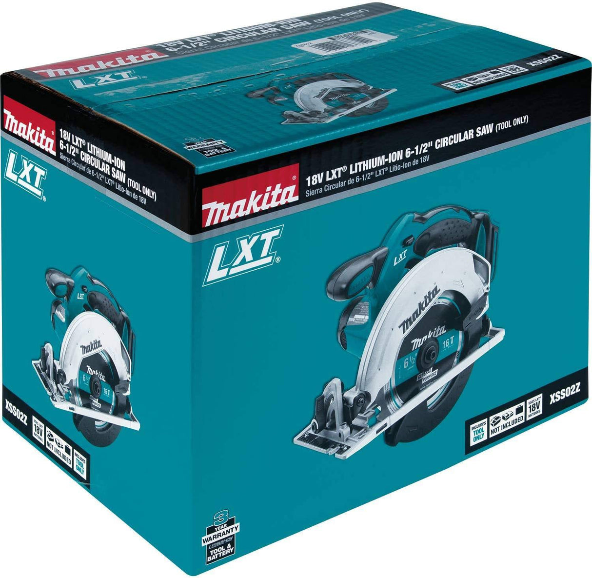 Makita XSS02Z 18V LXT Litio-Ion Inalámbrico 6-1/2" Sierra circular, solo herramienta - DIGVICE MX