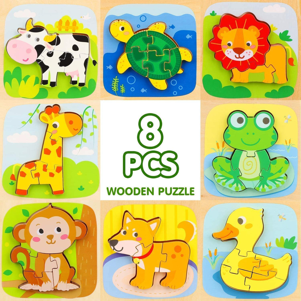 TOY Life Rompecabezas de madera para niños pequeños - ZS01004