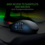 Razer Naga Trinity - Ratón para juegos: Sensor óptico de 16,000 DPI - Iluminación Chroma RGB - Placa lateral intercambiable con configuraciones de 2, 7, 12 botones - Interruptores mecánicos