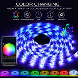 DAYBETTER Tira de luces LED de 16.4 pies y 5 m, cambio de color flexible 5050 RGB 150 LED Kit de tiras de luz que funciona con la aplicación - DIGVICE MX