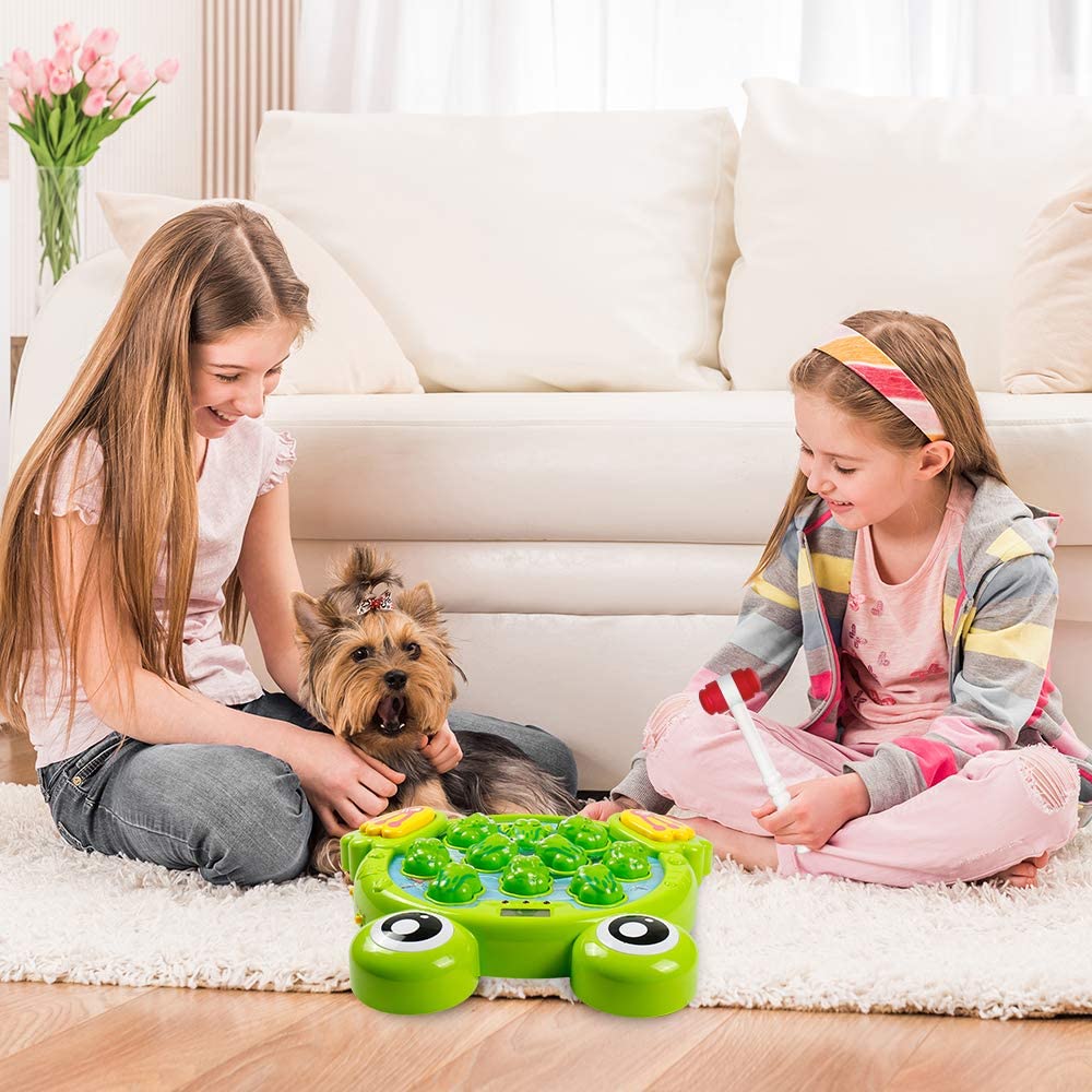 YEEBAY Juego interactivo Whack A Frog, aprendizaje, activo, juguete de desarrollo temprano - SG_B07QRRTYBL_VR3