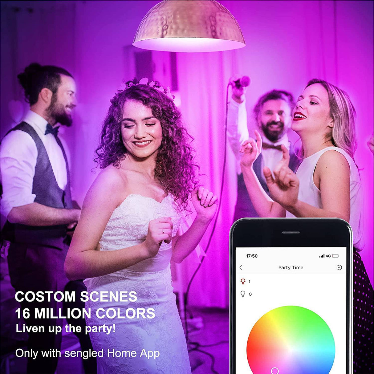 Sengled Bombilla inteligente, bombillas WiFi, bombilla que cambia de color, bombillas inteligentes que funcionan con Alexa y Google Assistant, bombilla Alexa A19 RGB, no requiere concentrador, equivalente a 60 W 800 lm CRI>90, paquete de 4 - DIGVICE MX