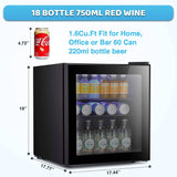 Antarctic Star Mini refrigerador enfriador – 70 latas de bebidas puerta de vidrio pequeña bebida soda cerveza vino enfriador dispensador máquina vidrio negro extraíble para el hogar, la oficina o el bar, 1.6 pies cúbicos. - DIGVICE MX