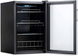 NewAir Refrigerador de bebidas con capacidad para 90 latas - Minibar Refrigerador de cerveza con puerta de vidrio con bisagra derecha - Enfría hasta 34F - AB-850 - Acero inoxidable - DIGVICE MX