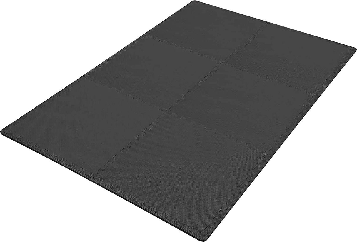 BalanceFrom Puzzle Colchoneta de ejercicios con baldosas entrelazadas de espuma EVA.  1/2" Thick, 24 Square Feet