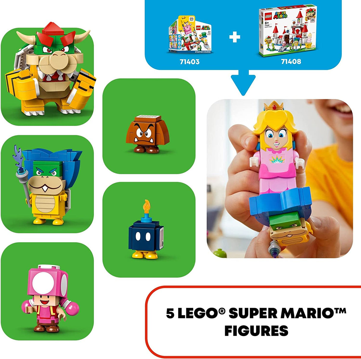 LEGO Super Mario Peach's Castle Expansion Set 71408  (1216 piezas)