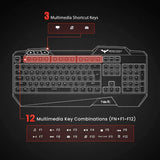 Havit Gaming Keyboard Mouse Headset & Mouse Pad Kit, Rainbow LED Backlit Wired, Over Ear Headphone con micrófono para PC, computadora portátil y más